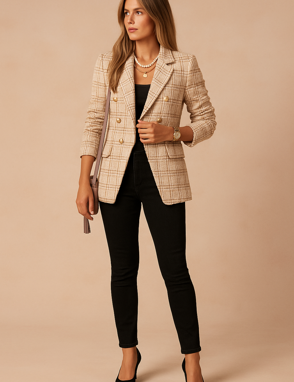 Abbey | Elegant Women's Checked Jacket 2
